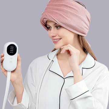 Electric air pressure head massager heating headband belt pain relief