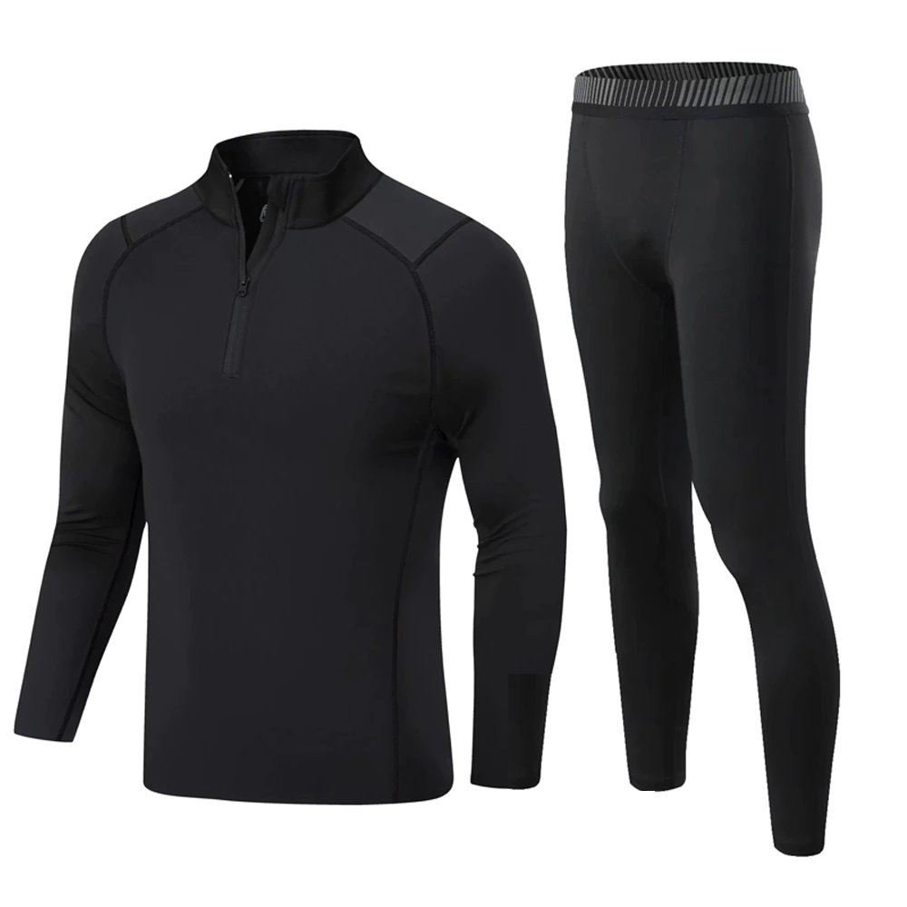 Winter fleece thermal underwear suit for men