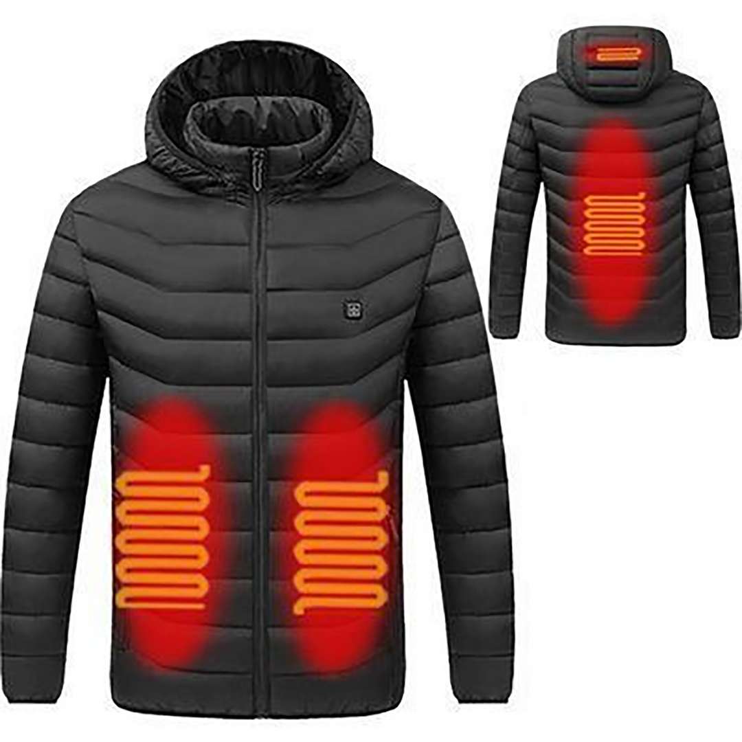 4 Heated Electric Long Sleeves Heating Hooded Jacket