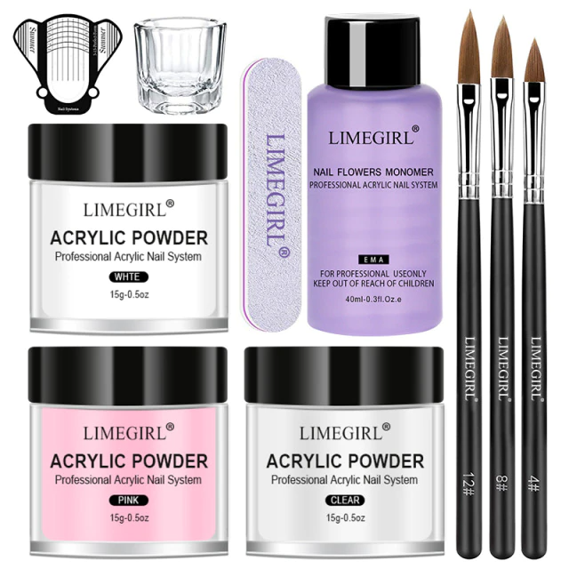 Nail Acrylic Powder & Liquid Monomer For Manicure Set