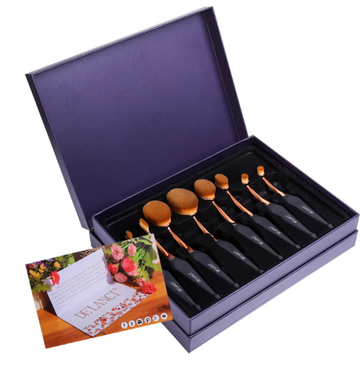 New oval makeup brush set iciCosmetic