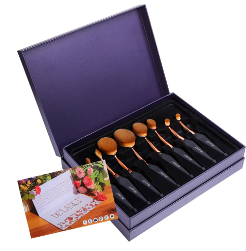 New oval makeup brush set iciCosmetic