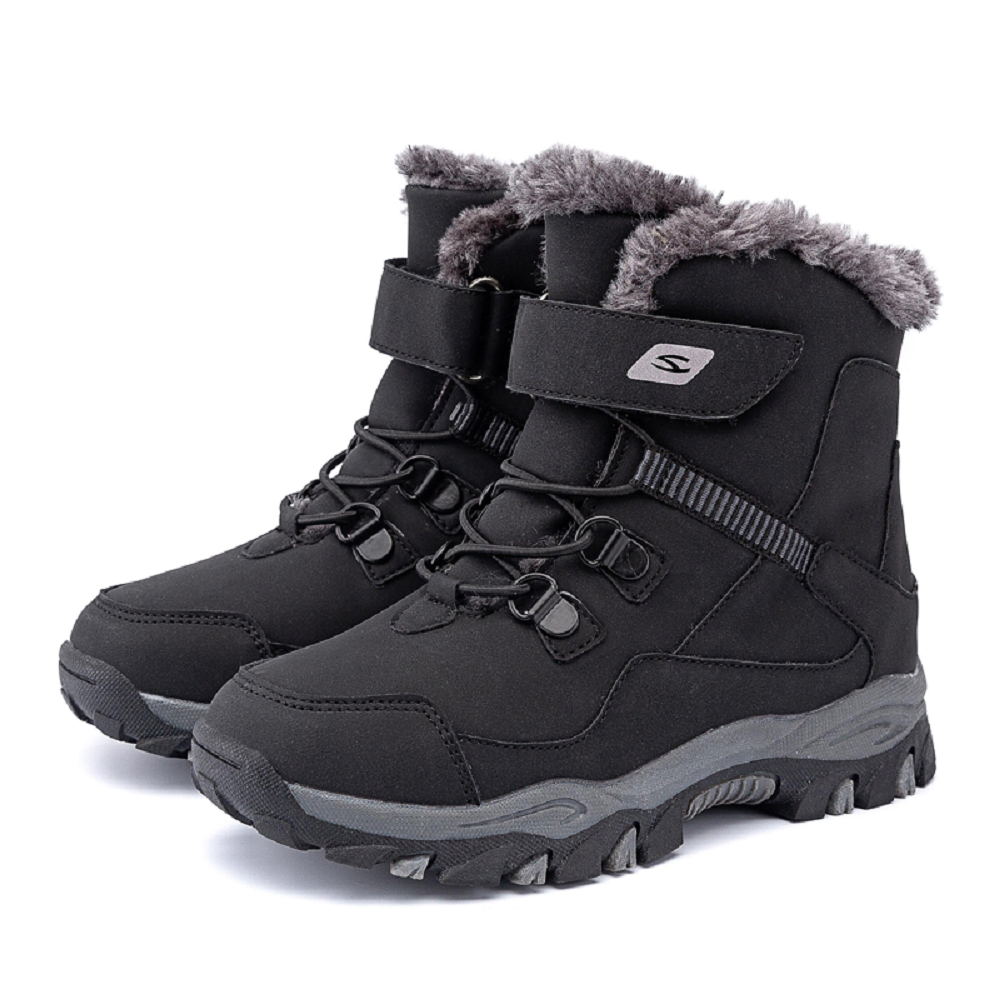 Winter warm fur snow non-slip waterproof kids boots
