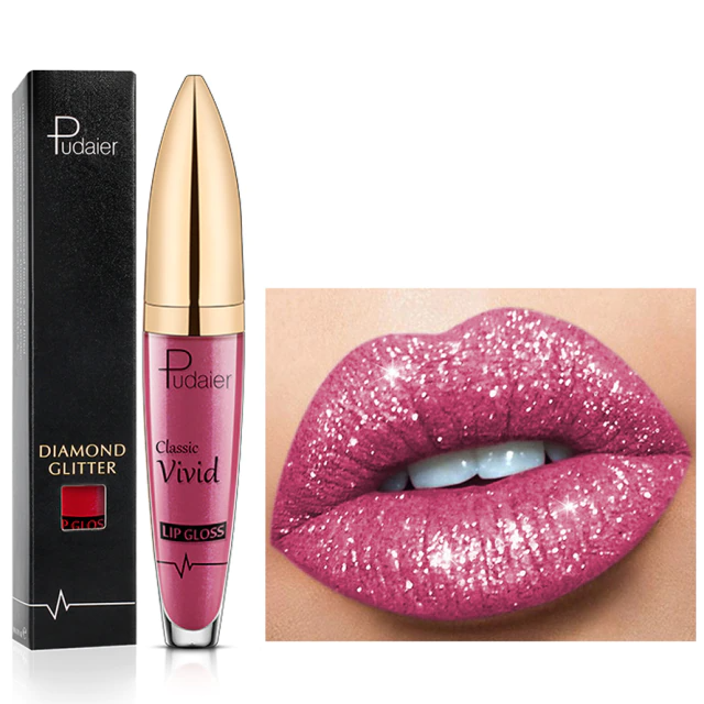 Diamond  Shimmer Pearl Lip Gloss  Waterproof Lipstick