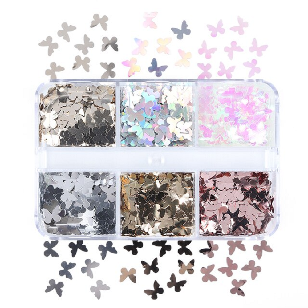Nail art sequins glitter manicure set
