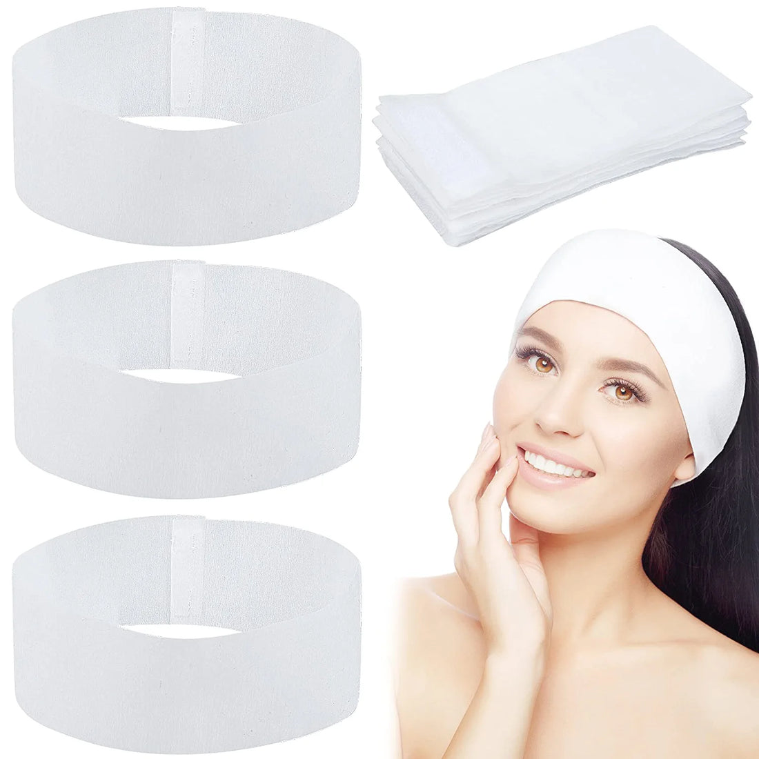100 pcs disposable spa facial headbands