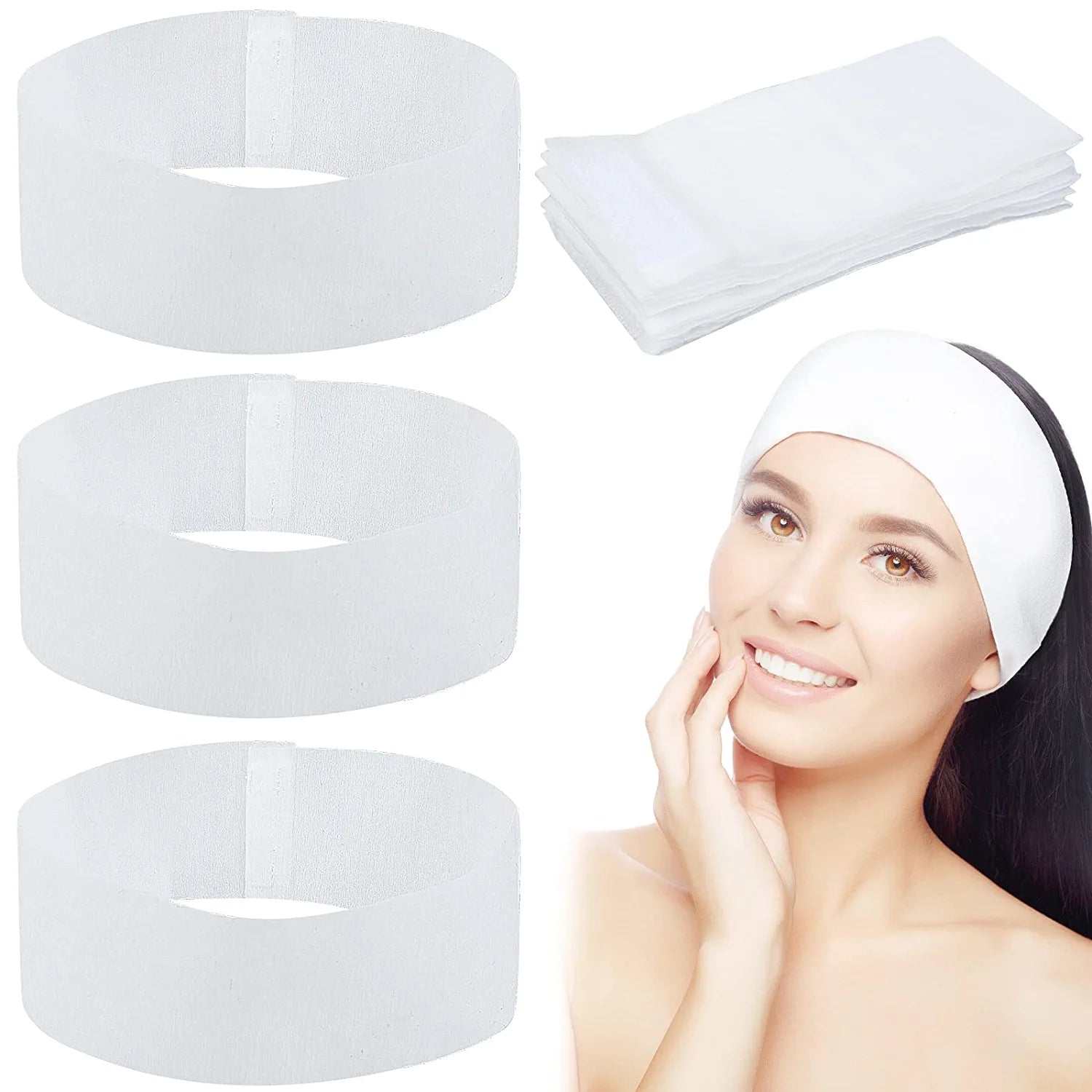 100 pcs disposable spa facial headbands