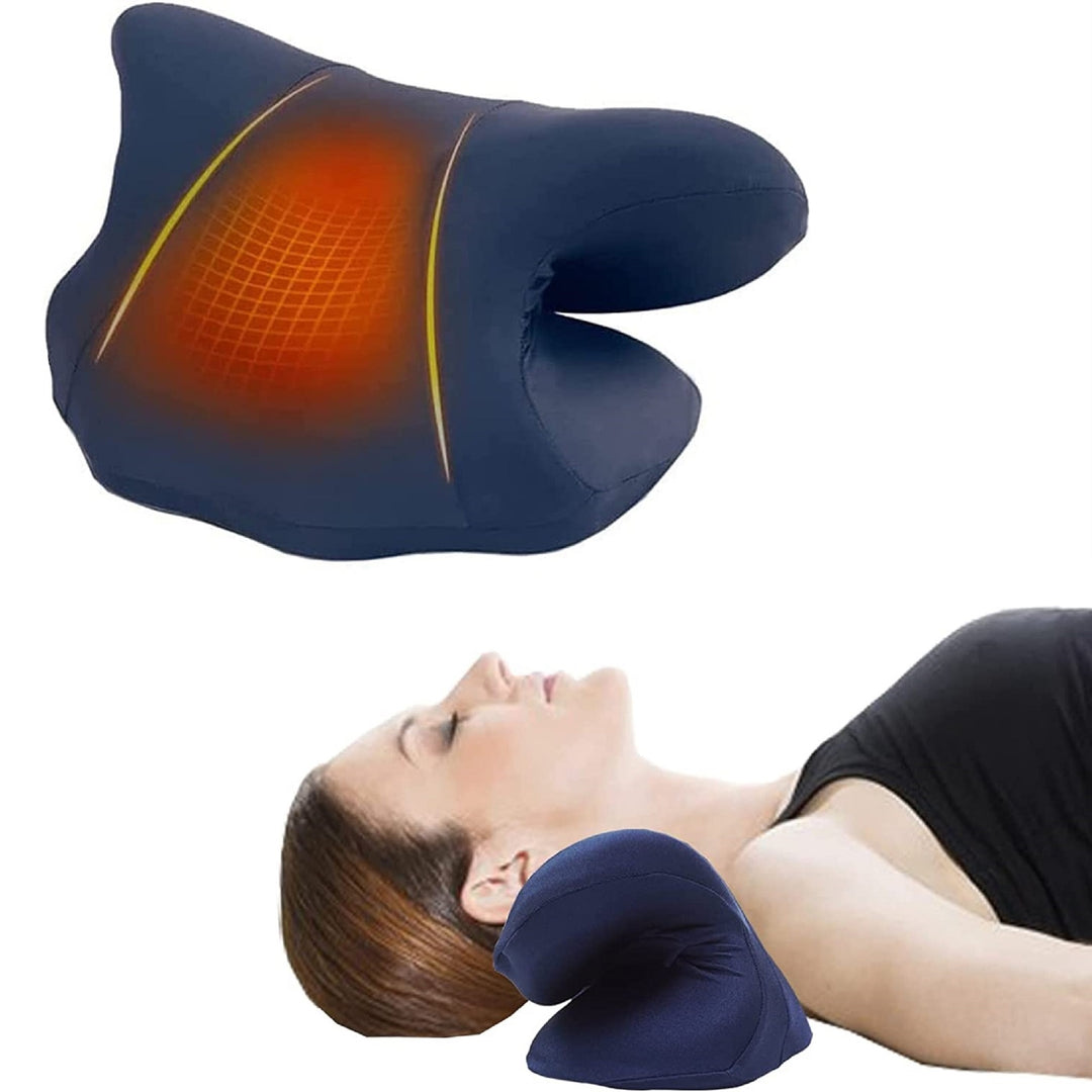 Heating neckmassage sleeping pillow shoulder stretcher traction device