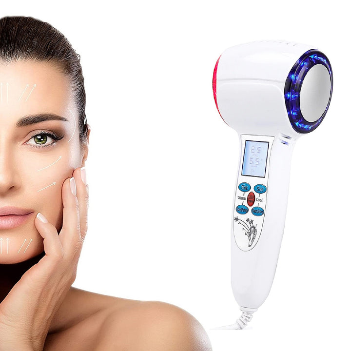 Hot & cold hammer cryotherapy facial skin lifting tightens anti-ageing