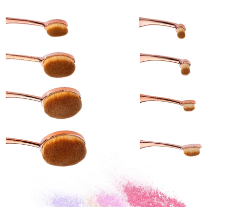 New oval makeup brush set iciCosmetic