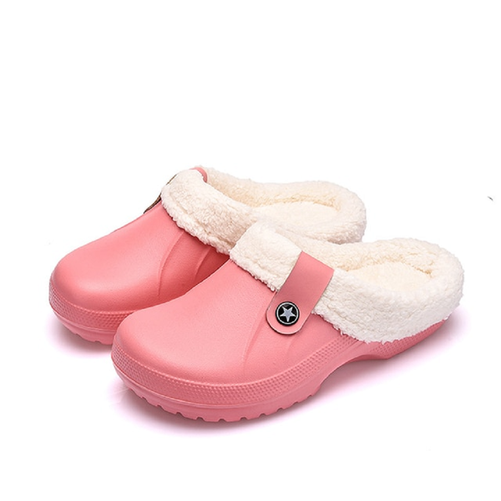 Waterproof mule clogs slippers winter warm unisex
