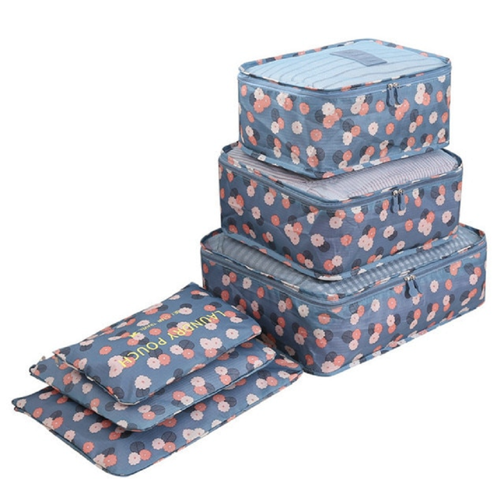 6 pieces set travel organizer storage bags