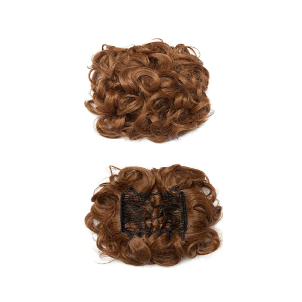 Comb Clip Curly Hair Extension Synthetic Bun
