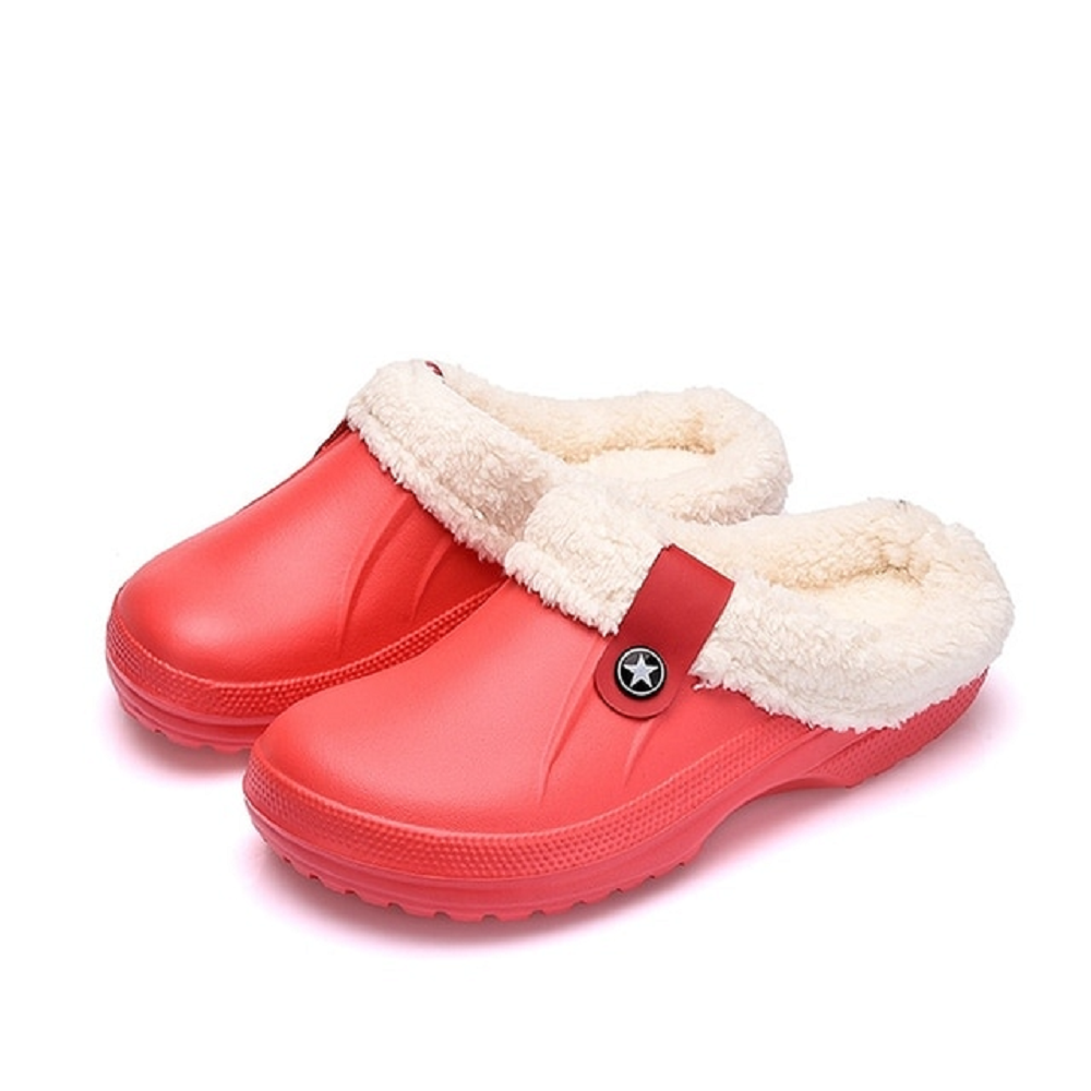 Waterproof mule clogs slippers winter warm unisex