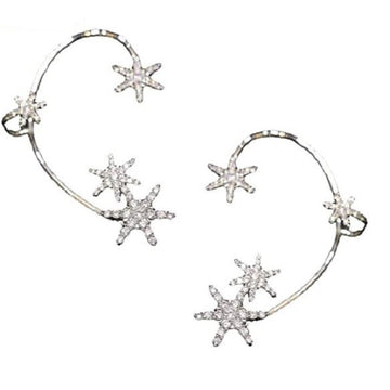 Diamond and zirconia earrings