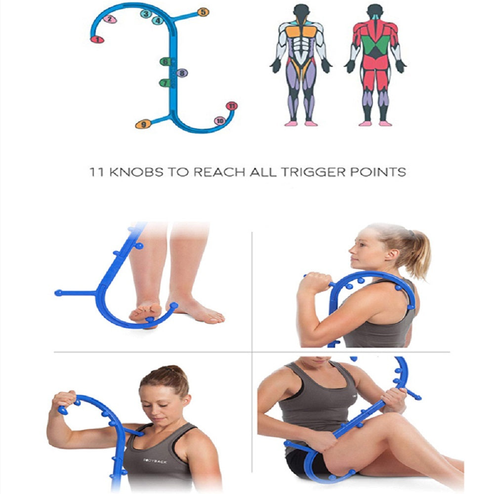 Trigger point back massager for body pain relief