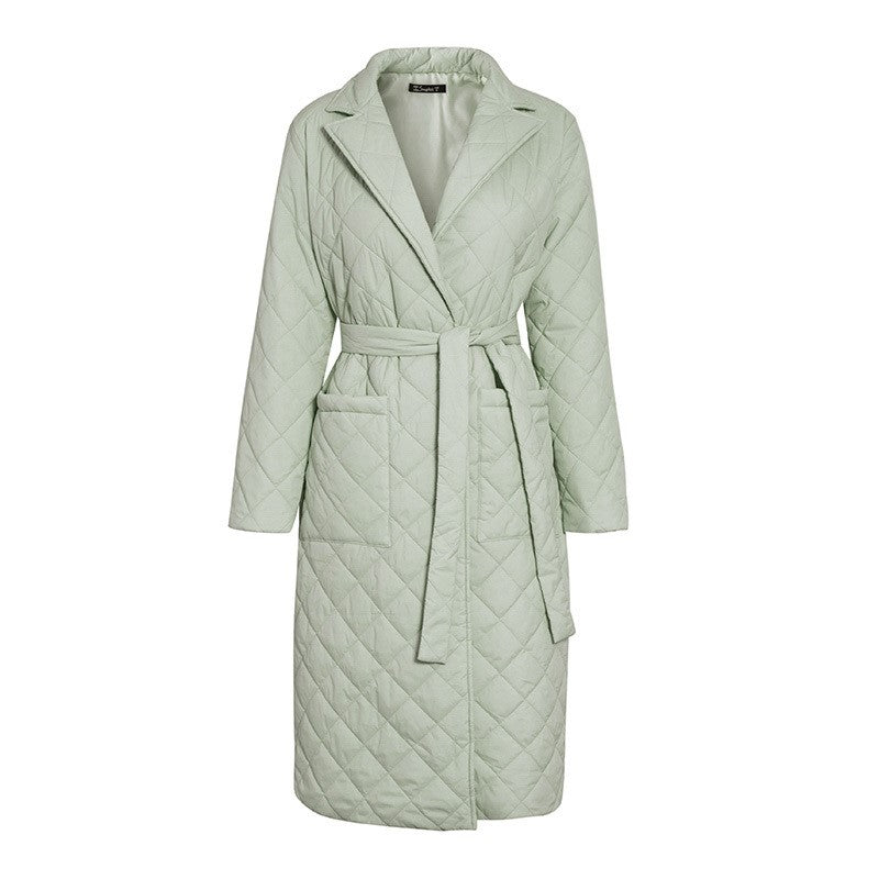 Stylish Cotton Padded Long Winter Coat