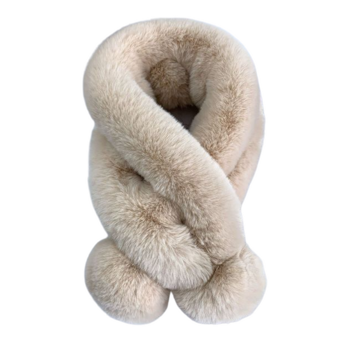 Fur plush thick warm scarf solid