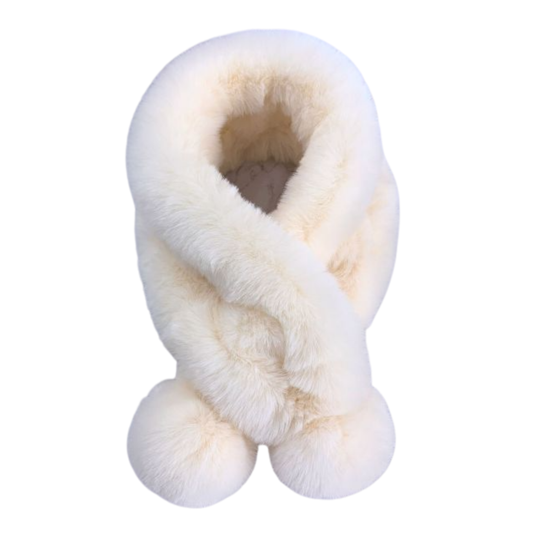 Fur plush thick warm scarf solid