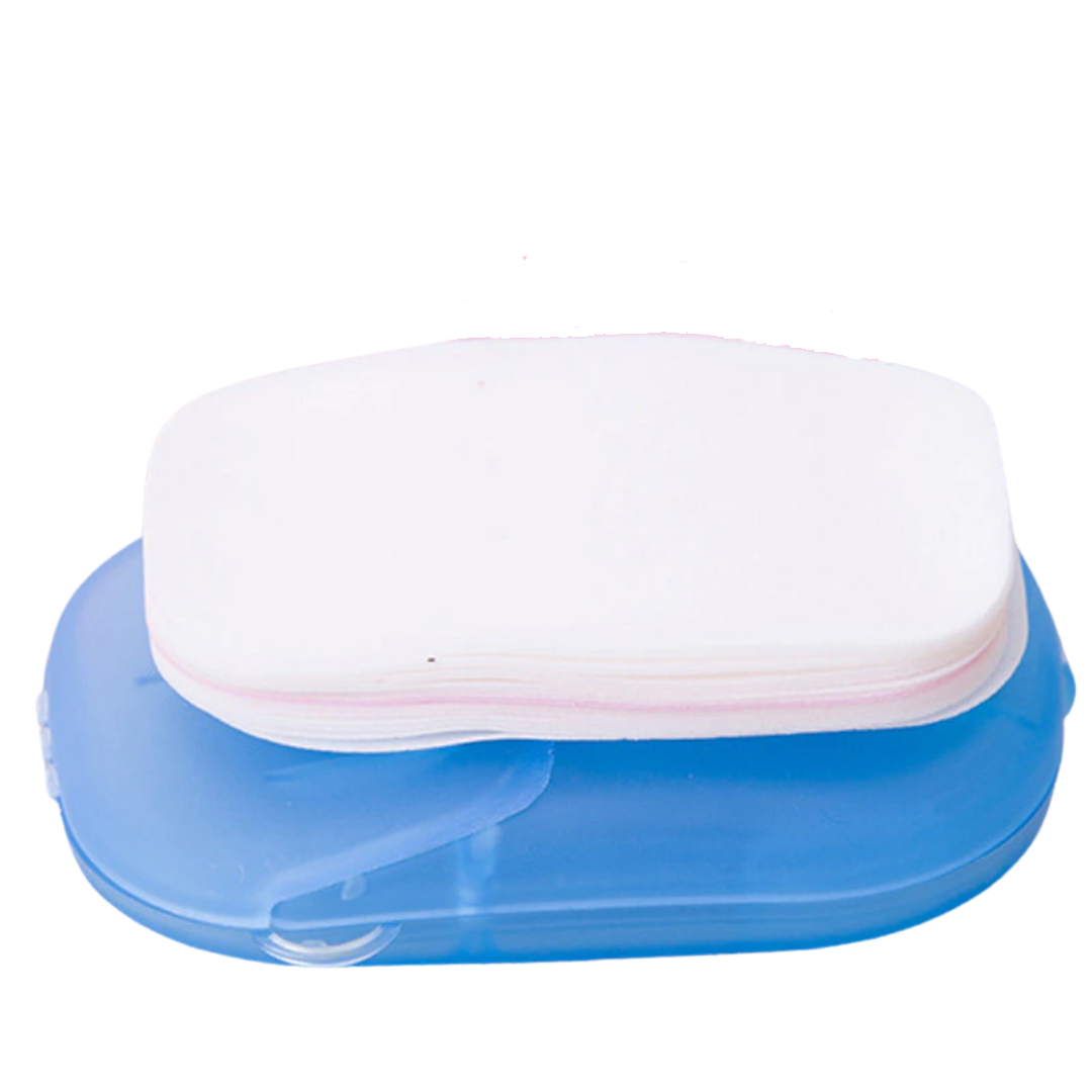 Portable disposable paper soap