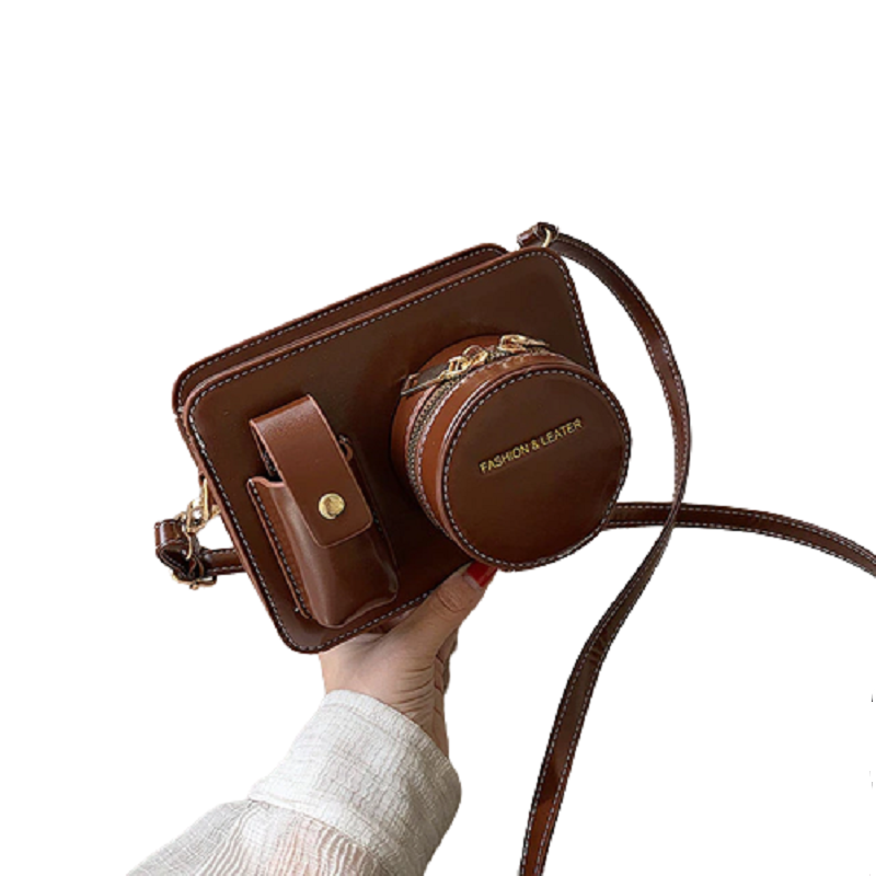Vintage camera shape women's shoulder bags