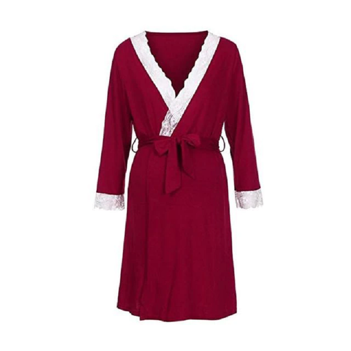 Women's maternity nursing nightie nightdress robe set