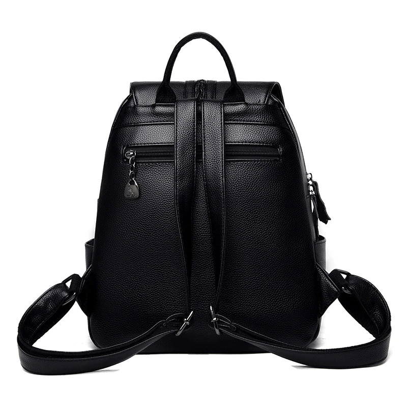 Women Backpacks Soft Leather Fashion Back Bag