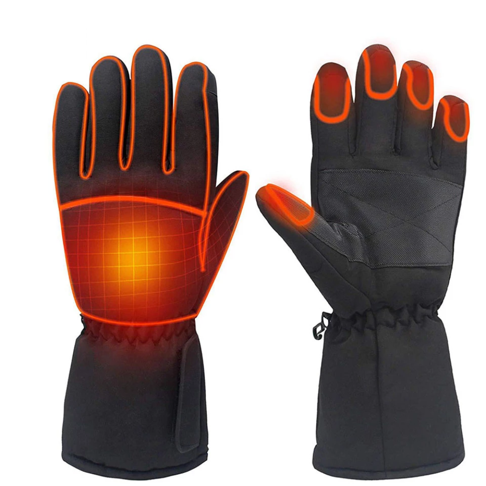 Waterproof heated touch screen heated winter gloves