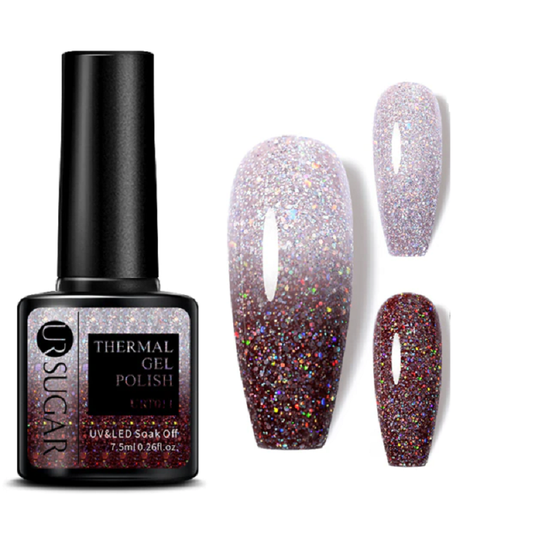 Thermal ultra-thin glitter color-chaging nail art gel iciCosmetic