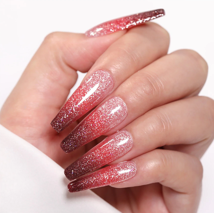 Thermal ultra-thin glitter color-chaging nail art gel iciCosmetic