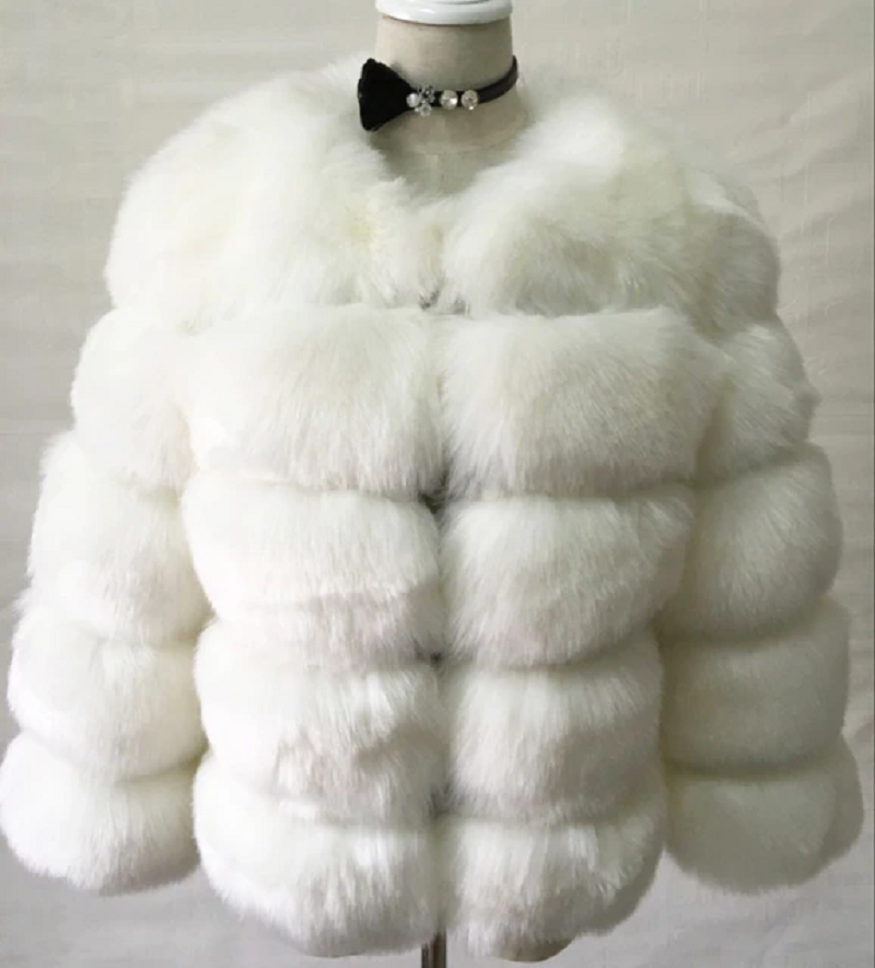 Elegant Thick Warm Fake Fur Woman coat iciCosmetic