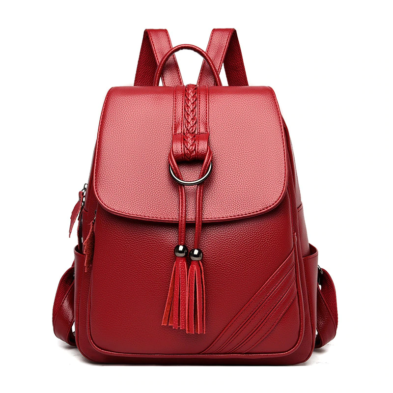 Women Backpacks Soft Leather Fashion Back Bag