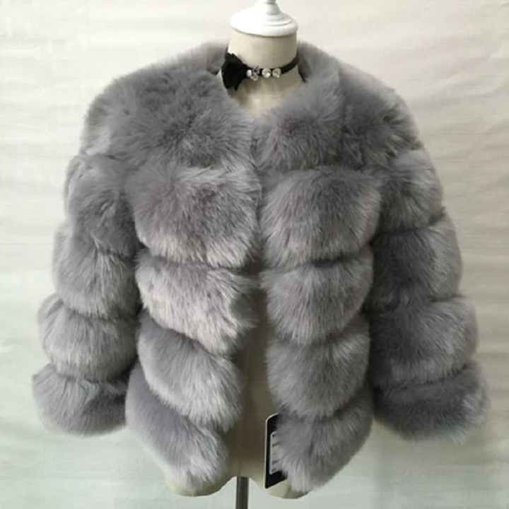 Elegant Thick Warm Fake Fur Woman coat iciCosmetic