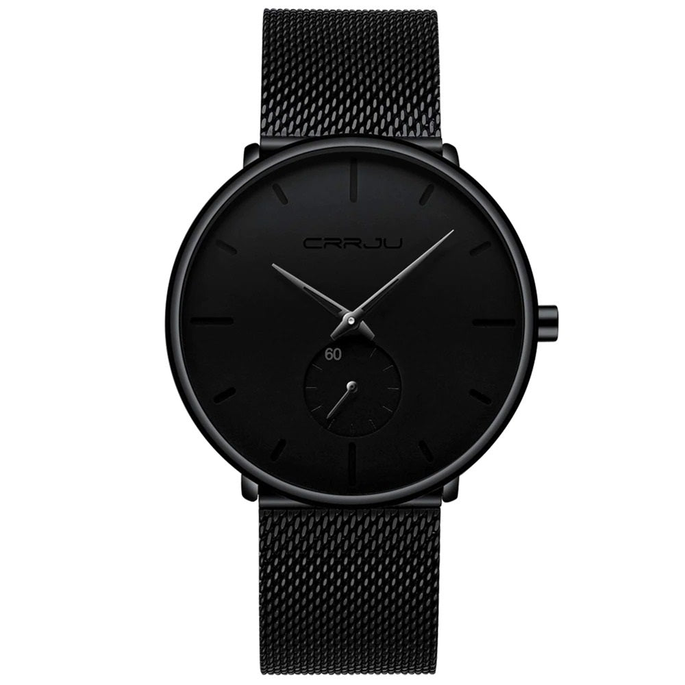 Men's minimalist steel watch