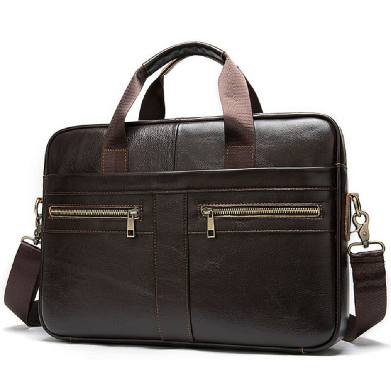 Genuine Leather Business Bag iciCosmetic