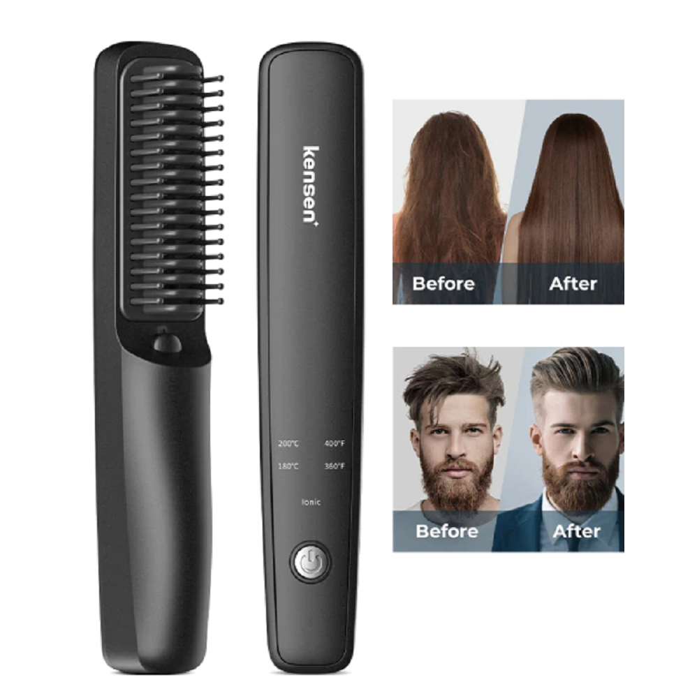 Wireless Negative Ion hair straightener comb