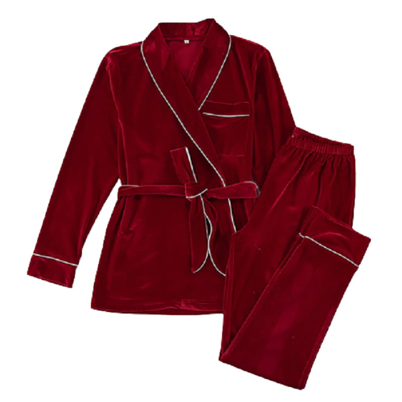 Women’s pajamas warm winter long sleeve home suit set