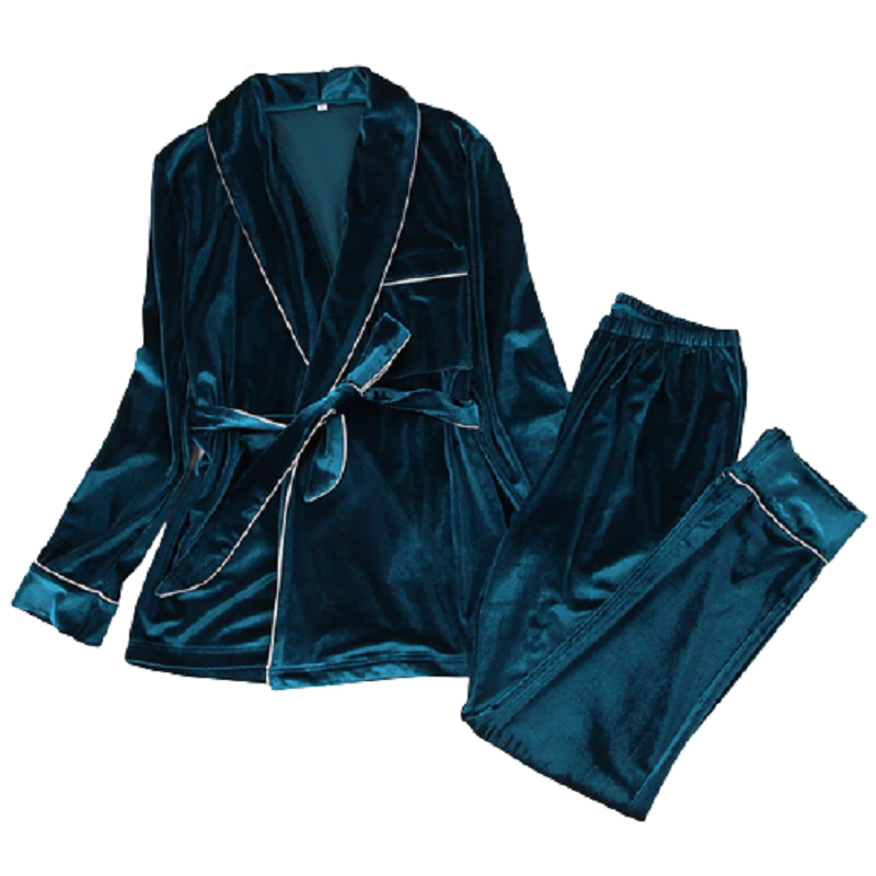 Women’s pajamas warm winter long sleeve home suit set