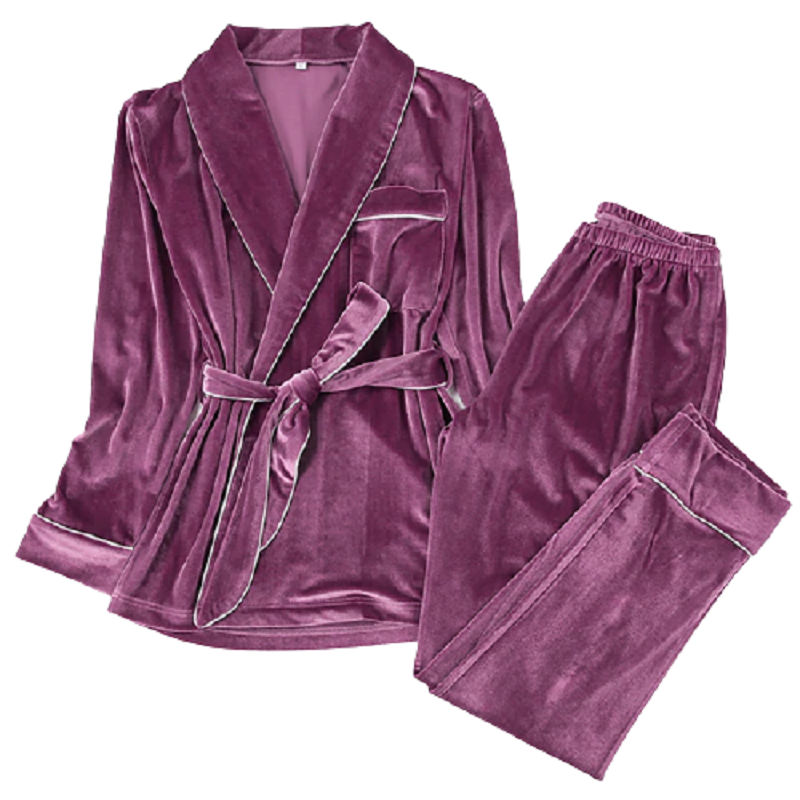 Women’s pajamas warm winter long sleeve home suit set