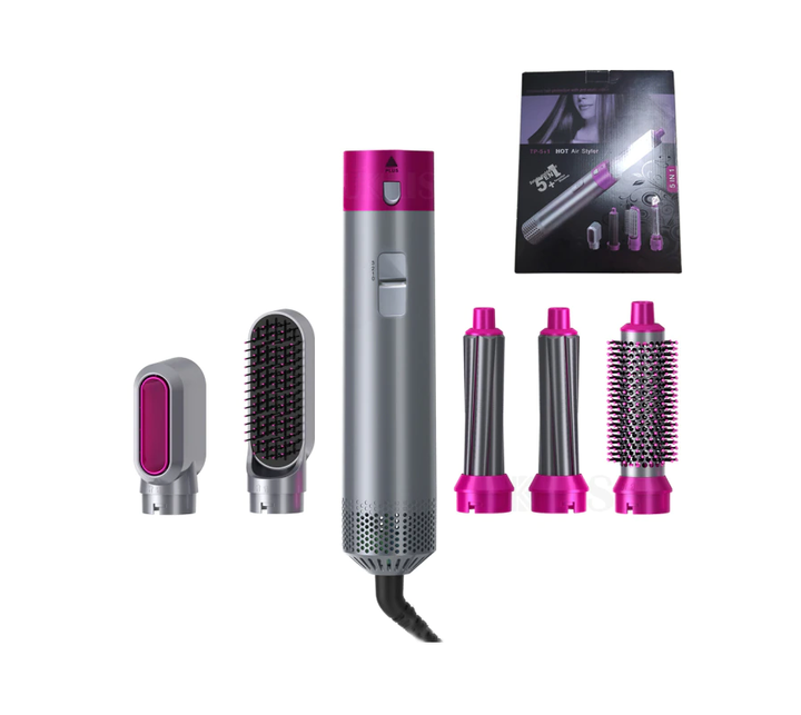 High Quality 5 In 1 Rotating Brush Hot Air Styler Comb Curling Iron iciCosmetic