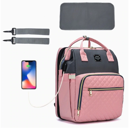 USB Diaper Backpack Bag
