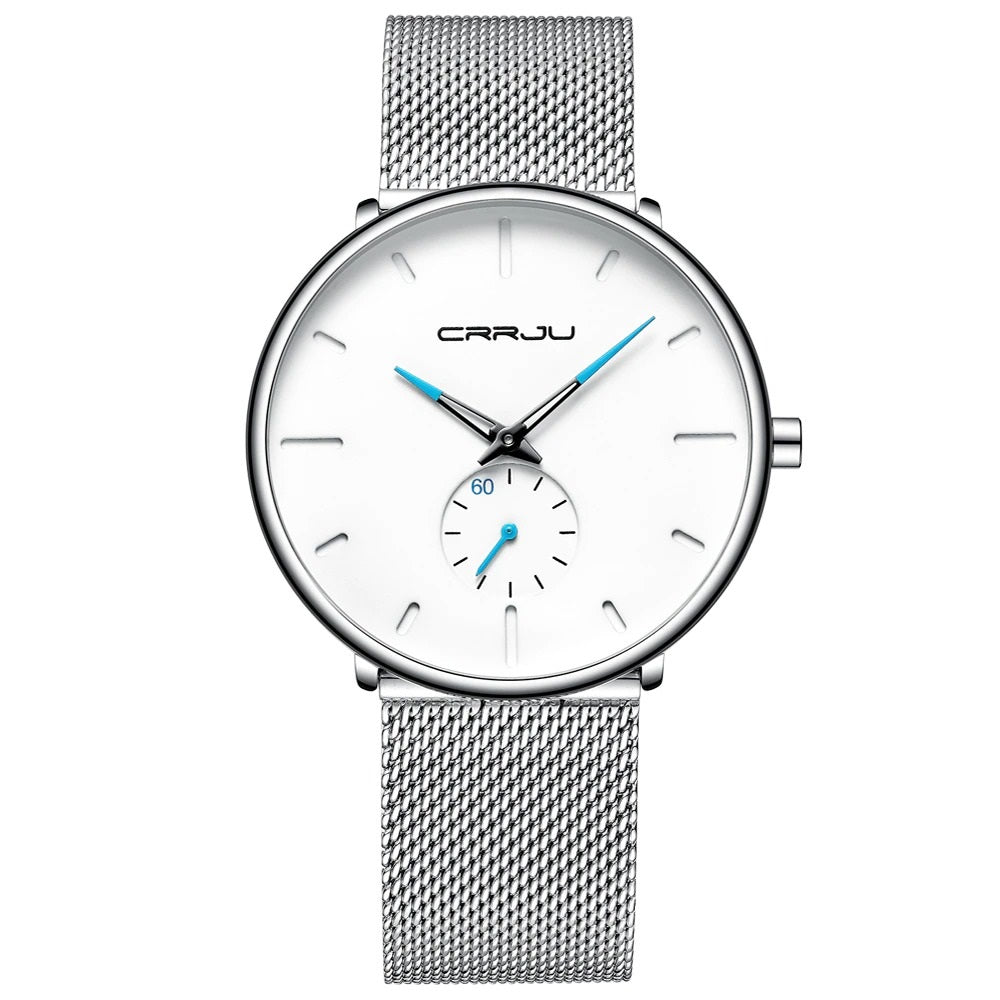 Men's minimalist steel watch